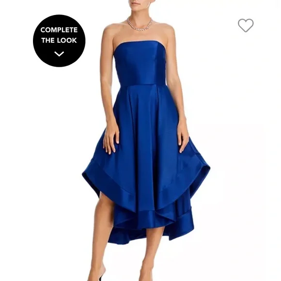 AQUA Mikado Strapless Midi Gown - 100% Exclusive - Picture 2 of 2